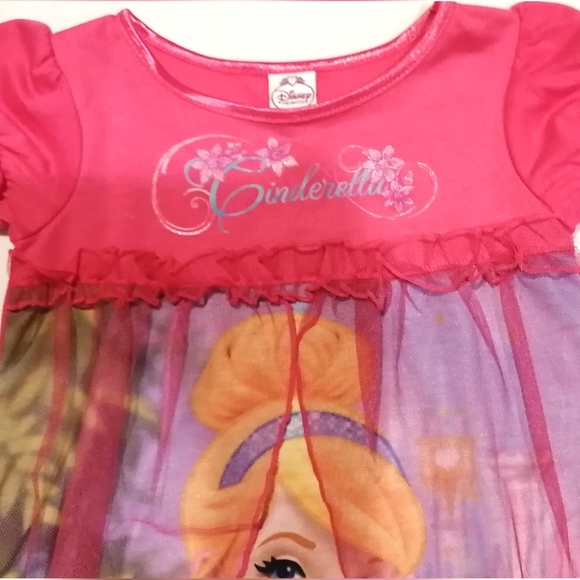 🔥SALE🔥 Disney Princess Cinderella Girl's Pink Nightgown NWT Sizes 2T, 3T & 4T - Picture 4 of 8